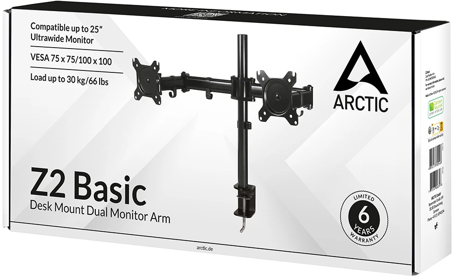 Laikiklis Arctic Z2 Basic Desk Mount Dual Monitorius Rankena (AEMNT00040A)