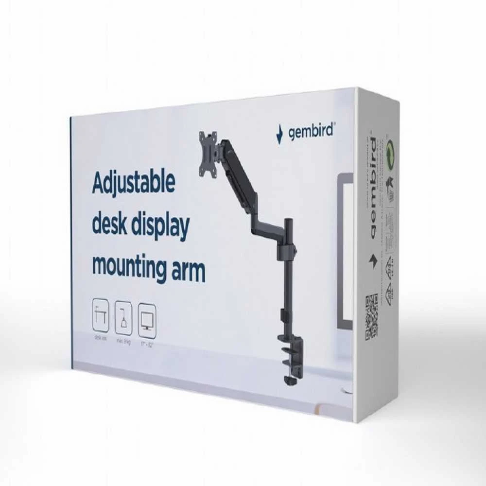 Gembird Stalinis laikiklis vienam monitoriui su USB jungtimis (reguliuojamas), nuo 17 iki 32 colių, keliamoji galia iki 9kg