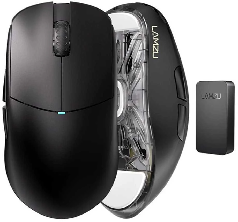 Lamzu Atlantis Mini 4K Juodas Belaidė žaidimų pelė juodos spalvos