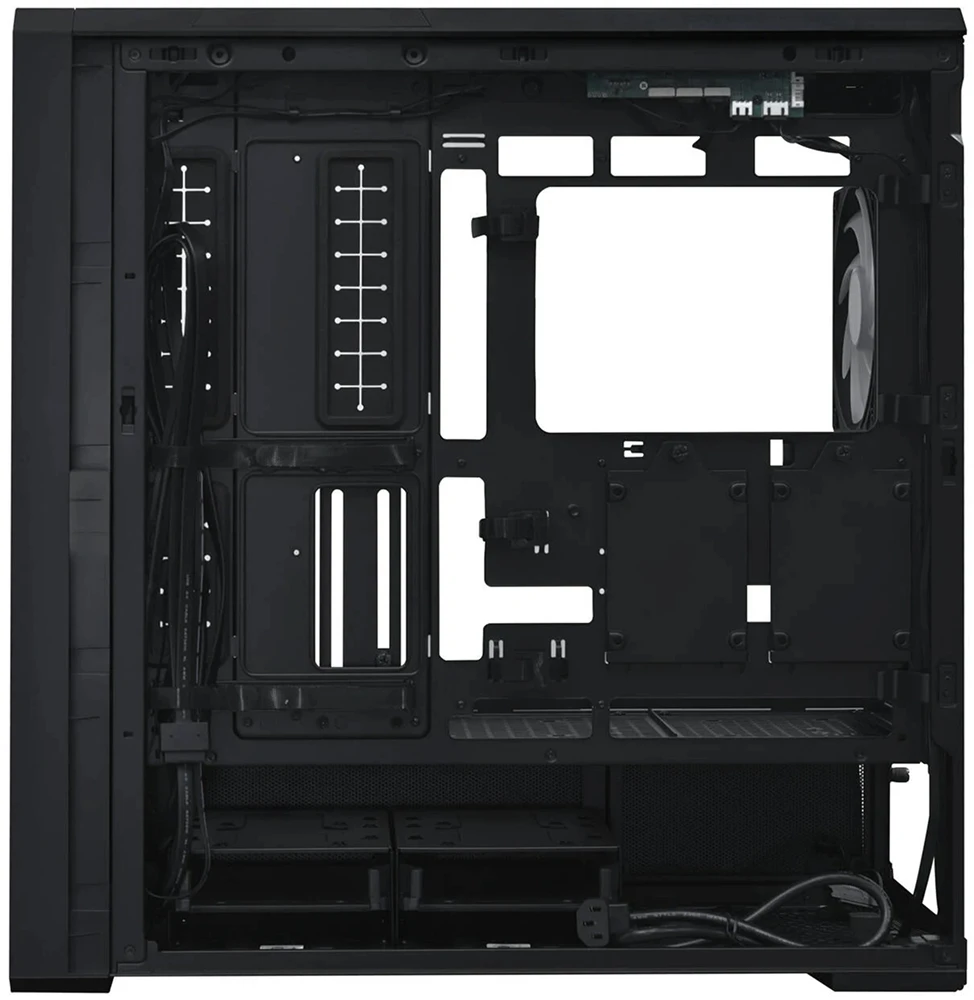 Kompiuterio korpusas Lian Li LANCOOL 217 INF, Mid-Tower, grūdinto stiklo šoninis langas, RGB apšvietimas, juodos spalvos