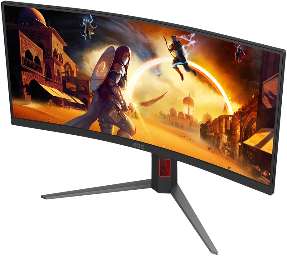 Žaidimų monitorius AOC CU34G4Z, 34" UWQHD (3440x1440) lenktas VA, 21:9, 180Hz, 1ms, FreeSync Premium, HDR