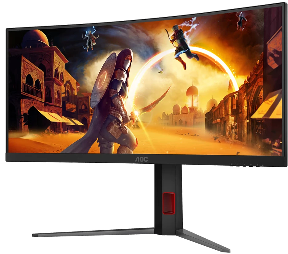 Žaidimų monitorius AOC CU34G4Z, 34" UWQHD (3440x1440) lenktas VA, 21:9, 180Hz, 1ms, FreeSync Premium, HDR