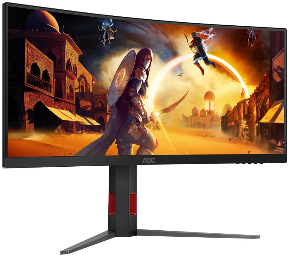 Žaidimų monitorius AOC CU34G4Z, 34" UWQHD (3440x1440) lenktas VA, 21:9, 180Hz, 1ms, FreeSync Premium, HDR