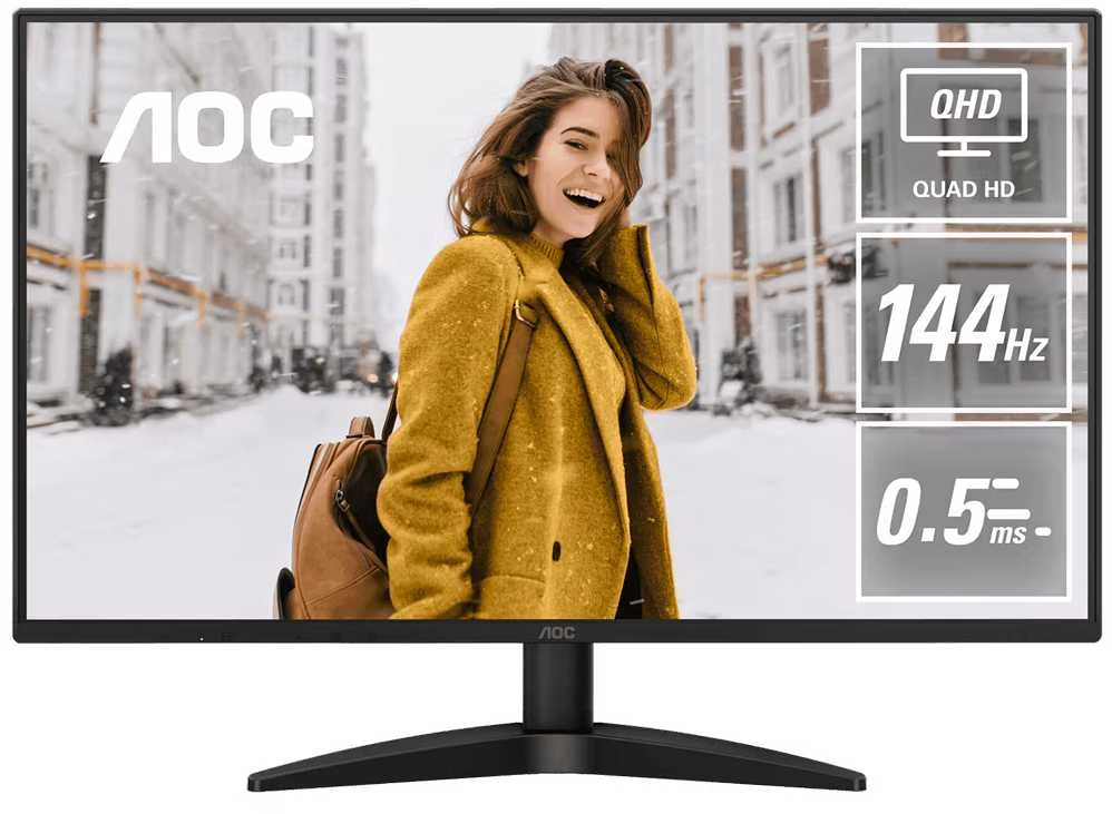 Monitorius AOC | Q27B36X | 27 " | IPS | QHD | 16:9 | 144 Hz | 4 ms | 2560 x 1440 pikselių | 300 cd/m² | HDMI jungtys quantity 1 | Juodas