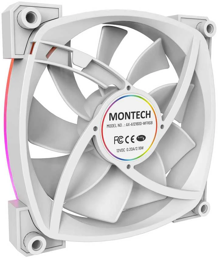 Montech baltas 120mm ventiliatorius - galinė pusė