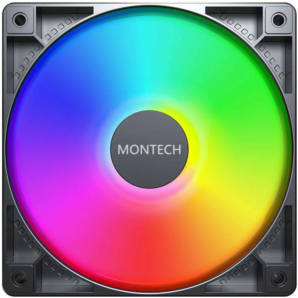 Montech GF120 PWM ARGB korpuso ventiliatorius, 3er Pack – 120mm, juodos spalvos
