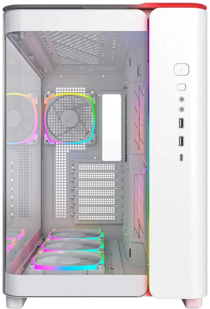 „Montech KING 95 PRO Midi-Tower“, grūdinto stiklo, ARGB – baltos spalvos