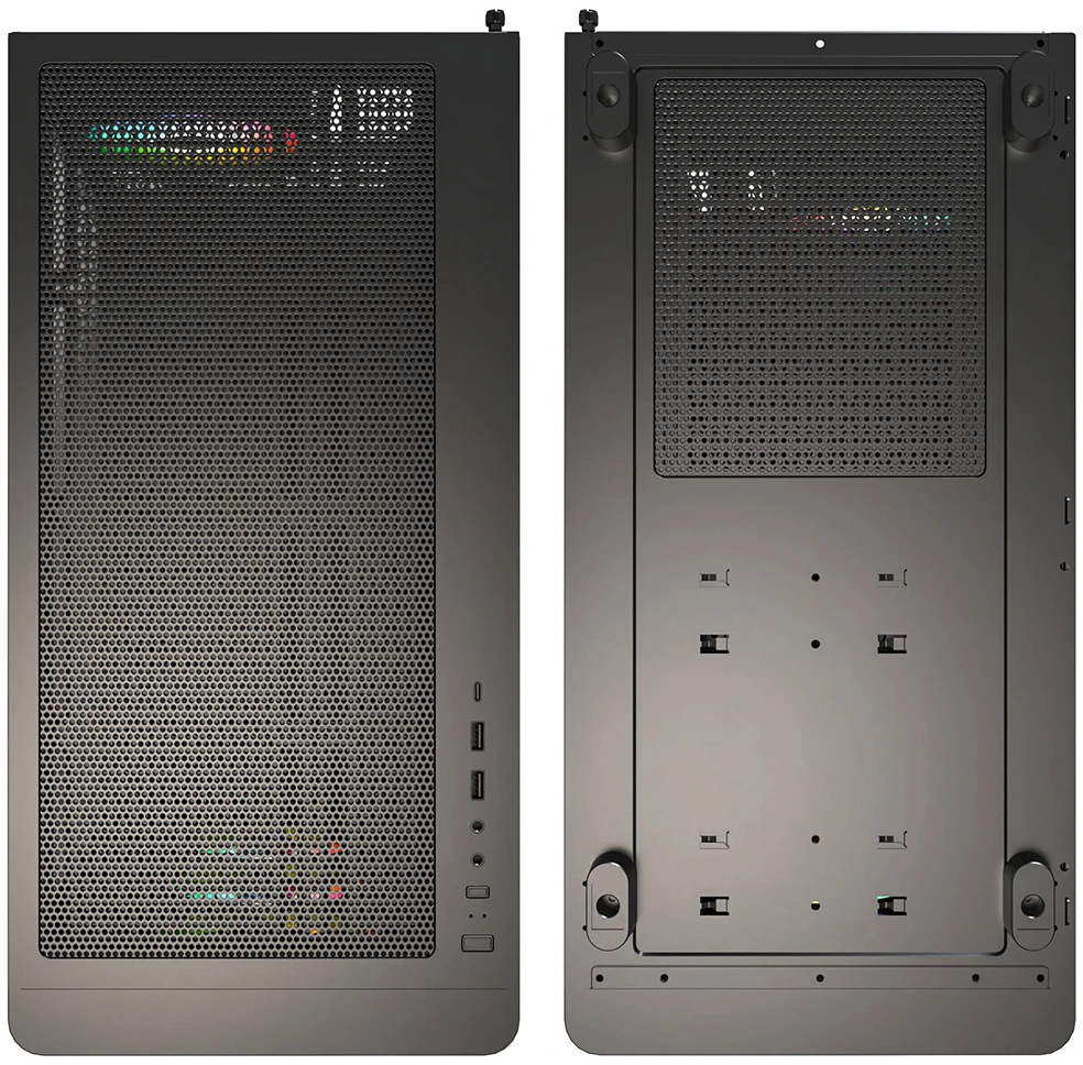 Montech XR Wood PC-kompiuterio korpusas, Midi-Tower, ATX, ARGB, Tempered Glass – juodos spalvos