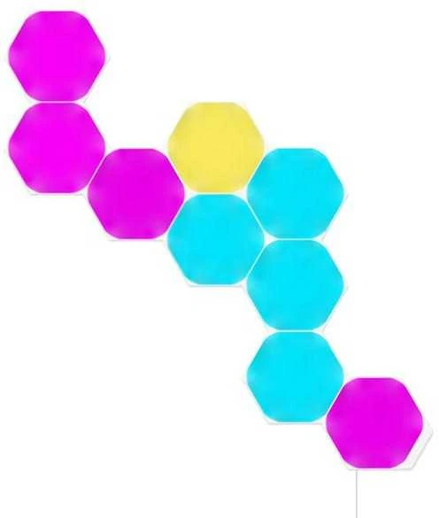Nanoleaf Nanolapis | Formos Hexagons Starter Kit (9 plokštės) | 16 mln.+