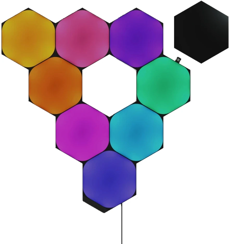 Sieninis šviestuvas Nanoleaf | Shapes Juodas Hexagons Starter Kit (9 panels) | 42 W | WiFi