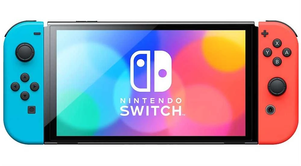Nintendo Switch OLED konsolė (su Neon Raudona ir Neon Mėlyna Joy