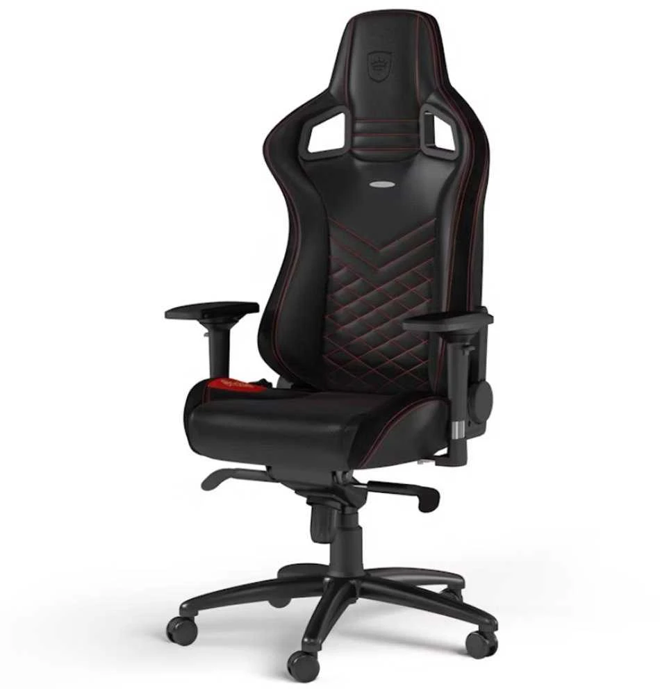 Žaidimų kėdė Noblechairs EPIC PU-Leather Gaming Chair, Juoda-raudona