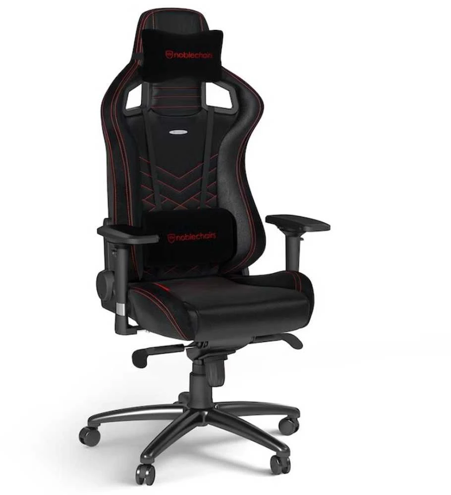 Žaidimų kėdė Noblechairs EPIC PU-Leather Gaming Chair, Juoda-raudona