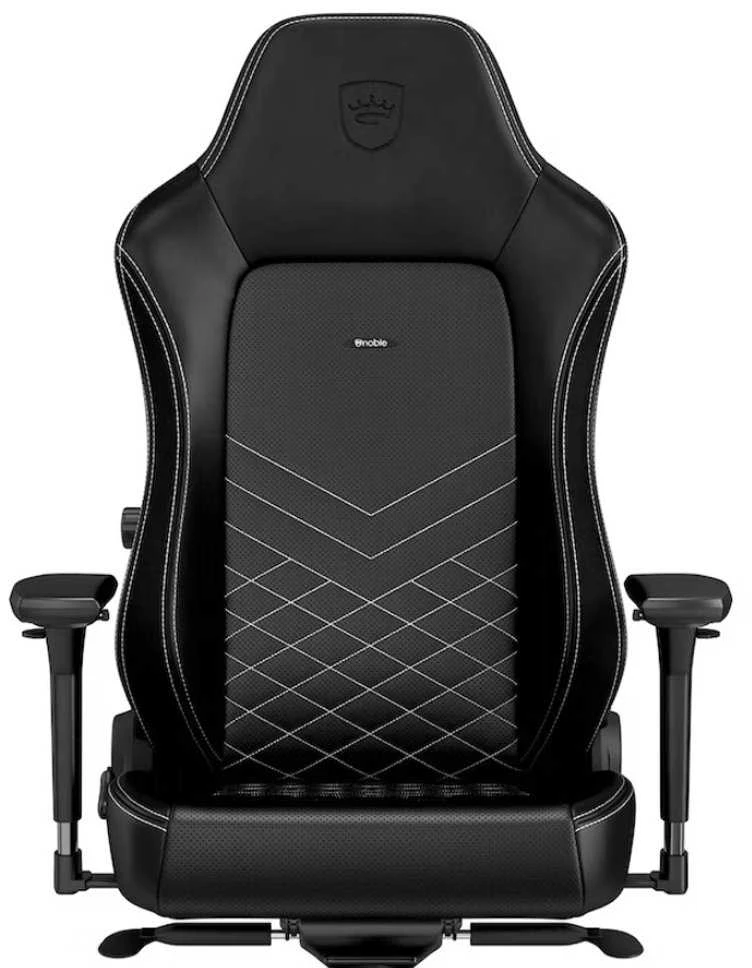 Žaidimų kėdė Noblechairs HERO PU-Leather Gaming Chair, Juoda-balta