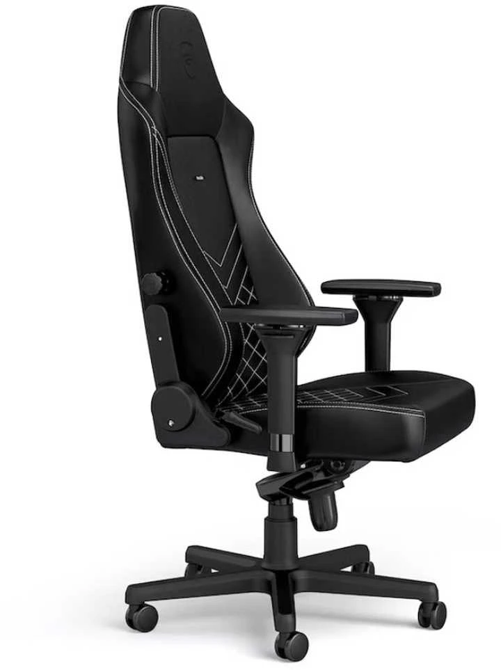 Žaidimų kėdė Noblechairs HERO PU-Leather Gaming Chair, Juoda-balta