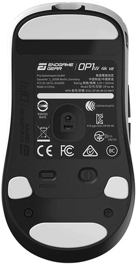 Endgame Gear OP1w 4k v2 belaidė žaidimų pelė, 4.000Hz – baltos spalvos