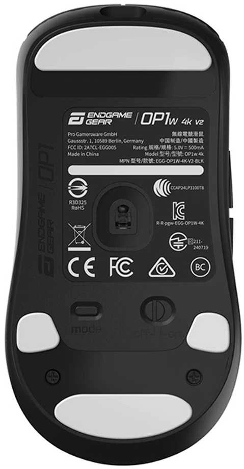 Endgame Gear OP1w 4k v2 belaidė žaidimų pelė, 4,000Hz – juodos spalvos