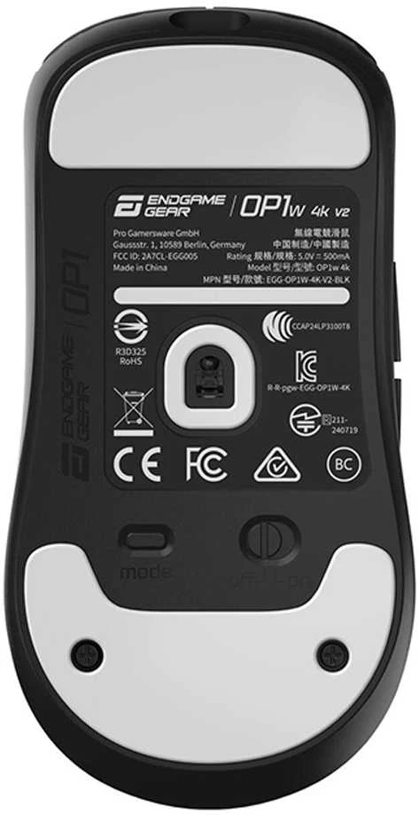 Endgame Gear OP1w 4k v2 belaidė žaidimų pelė, 4,000Hz – juodos spalvos