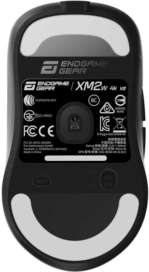 Endgame Gear XM2w 4k v2 žaidimų pelė, 4.000Hz – juodos spalvos