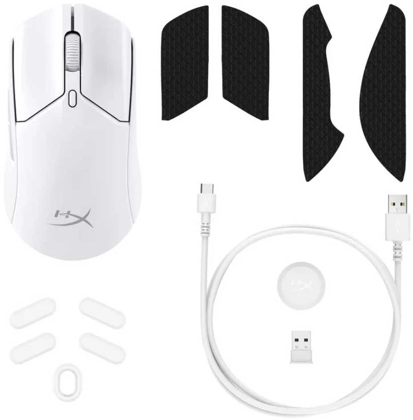 HyperX Pulsefire Haste 2 belaidė pelė (Balta) | 26000 DPI