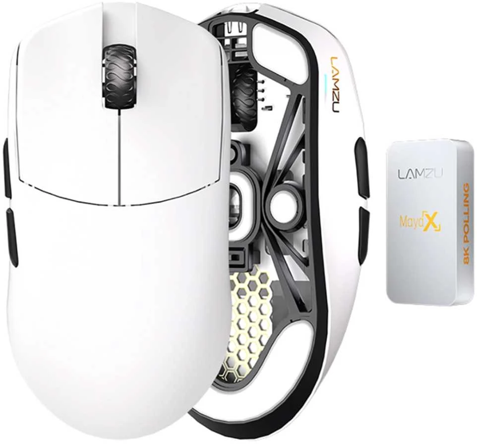 Lamzu MAYA X 8K Baltas (Balta) Belaidė Žaidimų Pelė