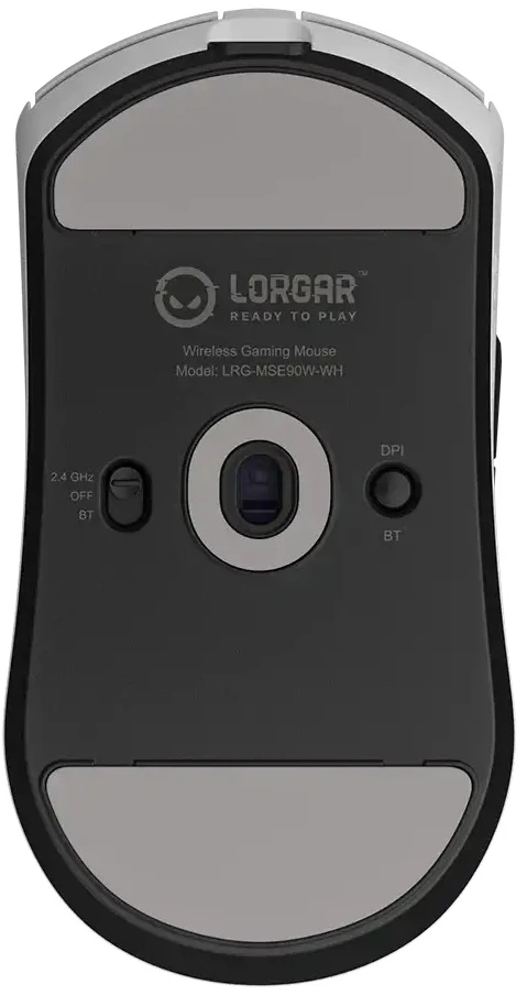 LORGAR Pelė žaidimams MSE90W Elite Wireless Magnesium Baltas