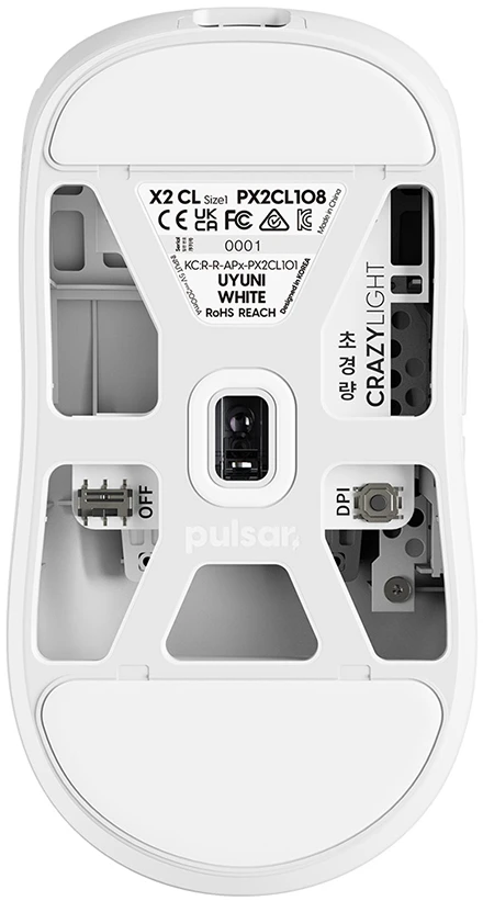 Pulsar X2 Crazylight Wireless Uyuni Baltas 8K (Balta) Belaidė Žaidimų Pelė