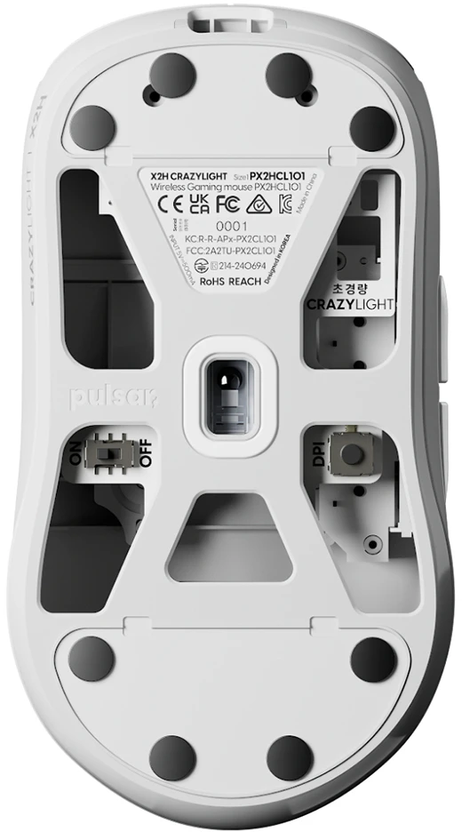 Pelė Pulsar X2H CRAZYLIGHT Medium Wireless, Baltas
