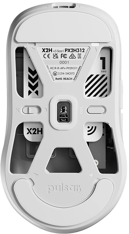 Pelė Pulsar X2H V3 Mini Wireless, Baltas