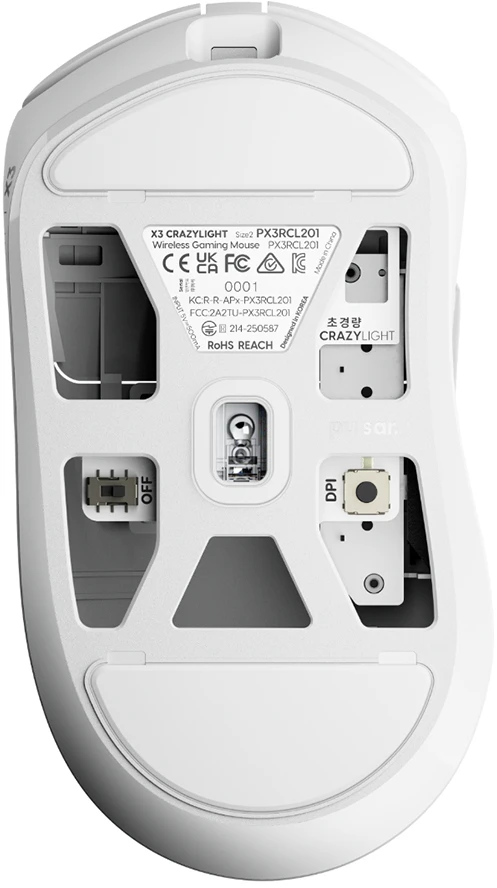 Pelė Pulsar X3 CRAZYLIGHT Wireless, Baltas