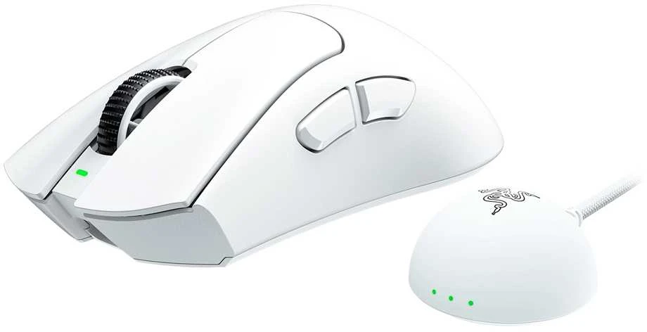 RAZER DeathAdder V4 Pro balta belaidė žaidimų optinė pelė | 45000 DPI