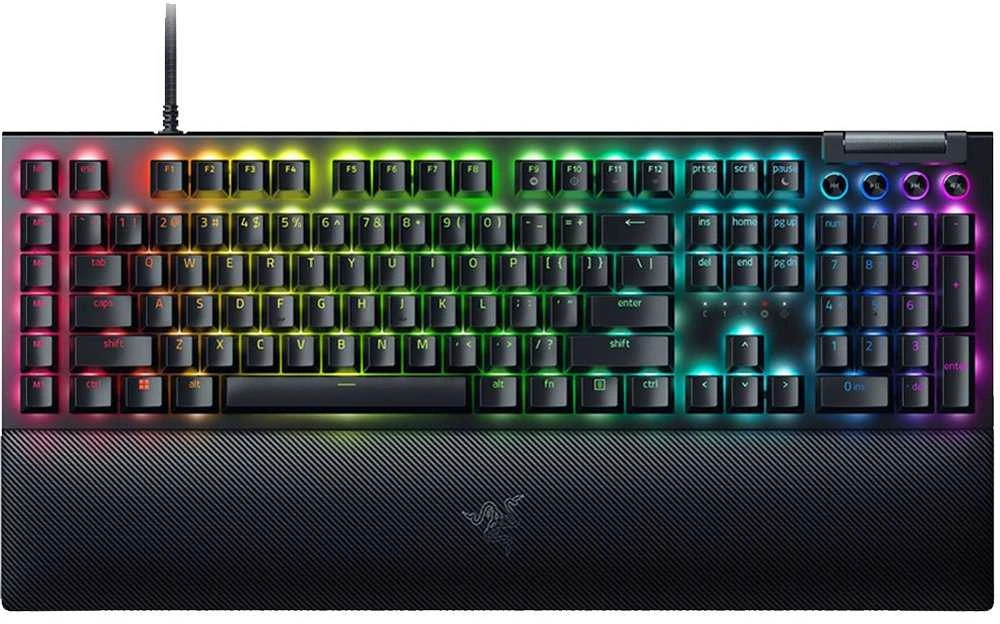 Razer | BlackWidow V4 | Mechaninė klaviatūra žaidimams | su laidu | US | Žalias Switch | Juodas