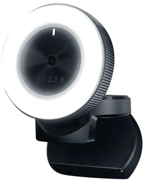 Internetinė kamera Razer Kiyo - Streaming Camera with Ring Lighting (USB Webcam, HD Video 720p, 60 FPS, Compatible with Open Broadcaster Software, Xsplit, Autofocus, Camera Clip, Tripod Connection) Juodas