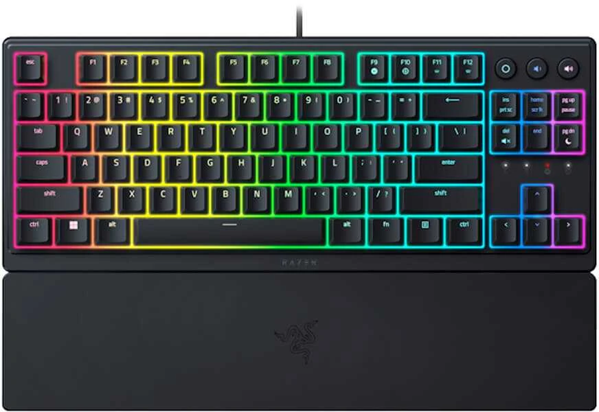 Razer | Ornata V3 Tenkeyless | Mechaninė klaviatūra žaidimams | su laidu | RGB LED pašvietimas | US | Juodas