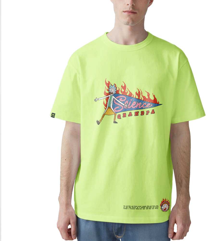 Rick and Morty T-Shirt, Science Grandpa, Light Žalias, XL
