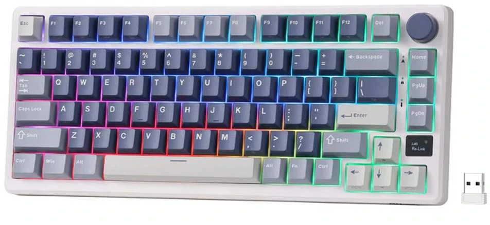 Klaviatūra Royal Kludge RK M75 (Taro Milk) - RK rusvai gelsvas Switches