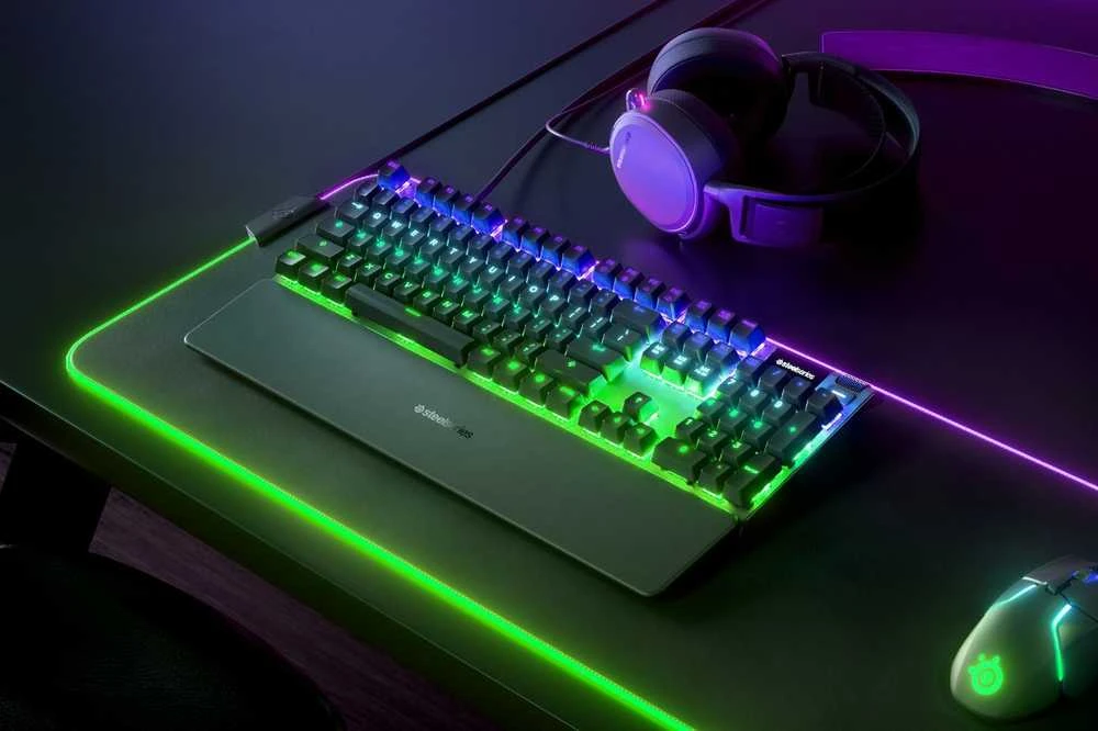 Žaidimų klaviatūra SteelSeries Apex 7, US kalba, Red apšvietimas, Juodos spalvos
