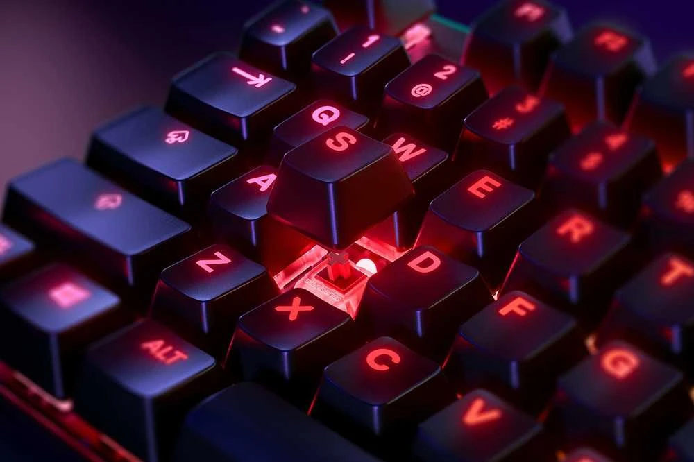 Žaidimų klaviatūra SteelSeries Apex 7, US kalba, Red apšvietimas, Juodos spalvos