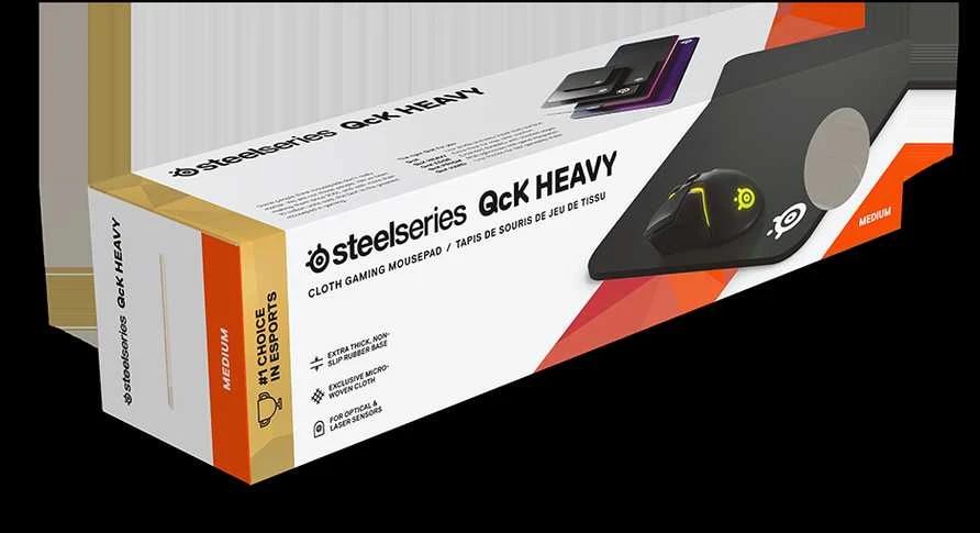 Medžiaginis pelės kilimėlis SteelSeries QcK Heavy Medium 2020 Edition, Juodos spalvos