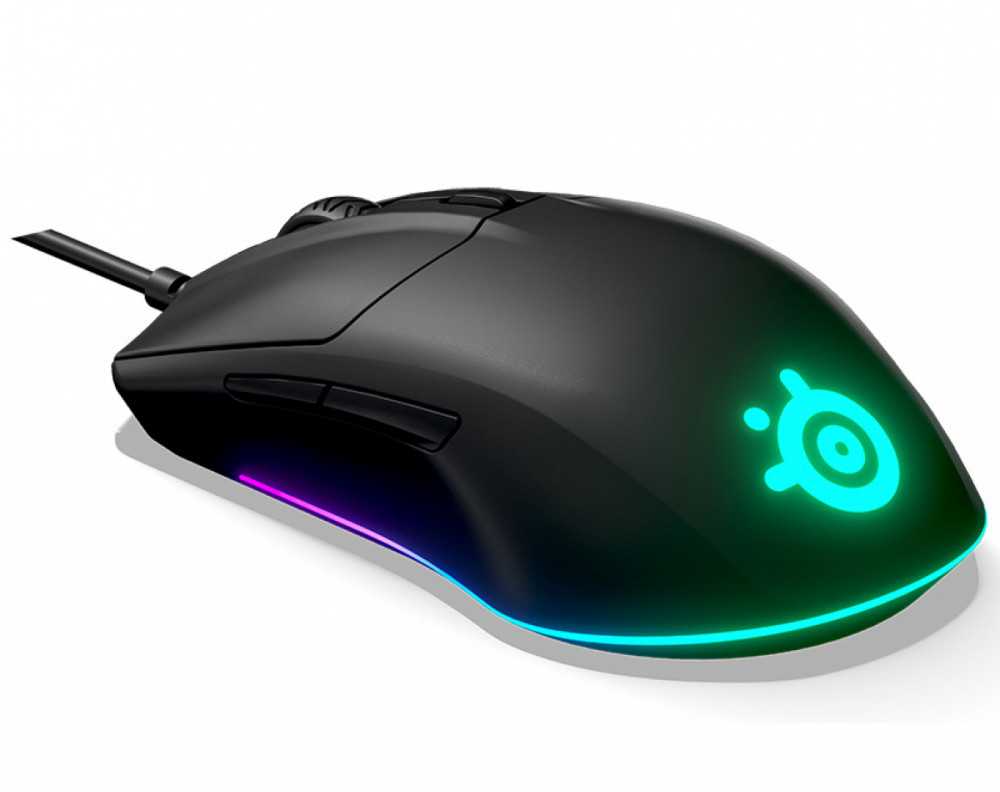 Žaidimų pelė SteelSeries su laidu Rival 3, Juodos spalvos