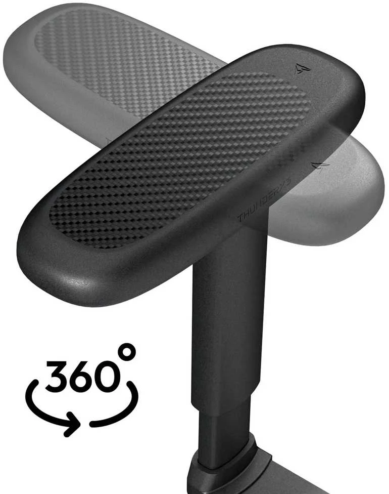 ThunderX3 SOLO 360 ergonomiška žaidimų kėdė – „Loft Air“, šviesiai pilka