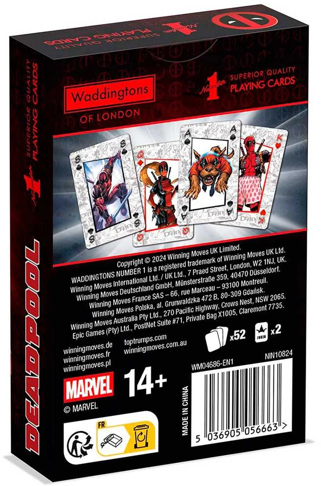 Winning Moves Deadpool Žaidimo kortos Waddingtons No.1 (Anglų)