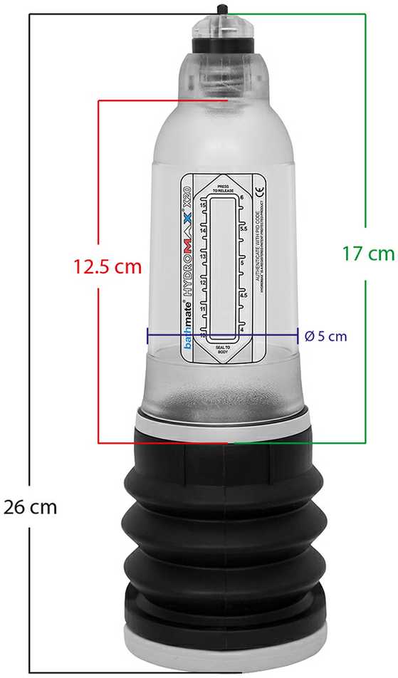 „Bathmate“ – „HydroMax5“ varpos pompa, krištolo skaidrumo