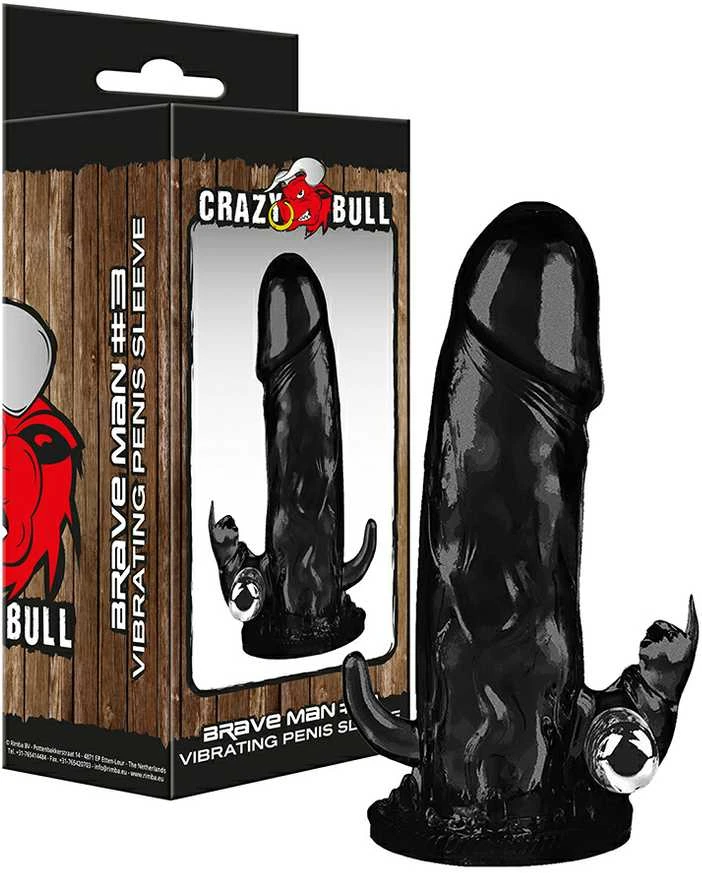 Crazy Bull BAILE Vibruojanti penio rankovė pailgina ir pastorina 12 cm