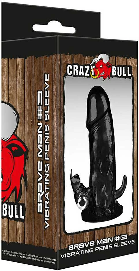 Crazy Bull BAILE Vibruojanti penio rankovė pailgina ir pastorina 12 cm