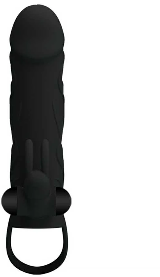 Pretty Love Male LYBAILE Pretty Love 5,5 Inch Vibrating Penis Sleeve Juodas