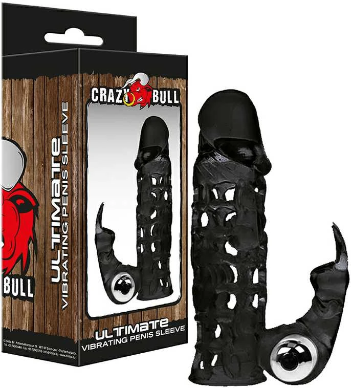 Crazy Bull BAILE Vibruojanti varpos prailginimo rankovė 10 režimų 18cm