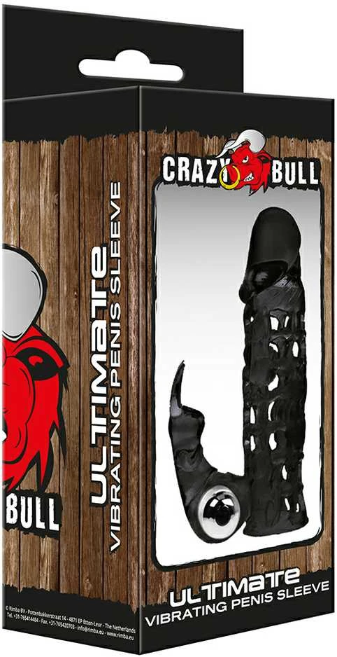 Crazy Bull BAILE Vibruojanti varpos prailginimo rankovė 10 režimų 18cm