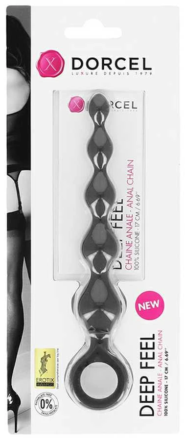 Marc Dorcel Deep Feel hipoalerginiai Juodas analiniai karoliukai