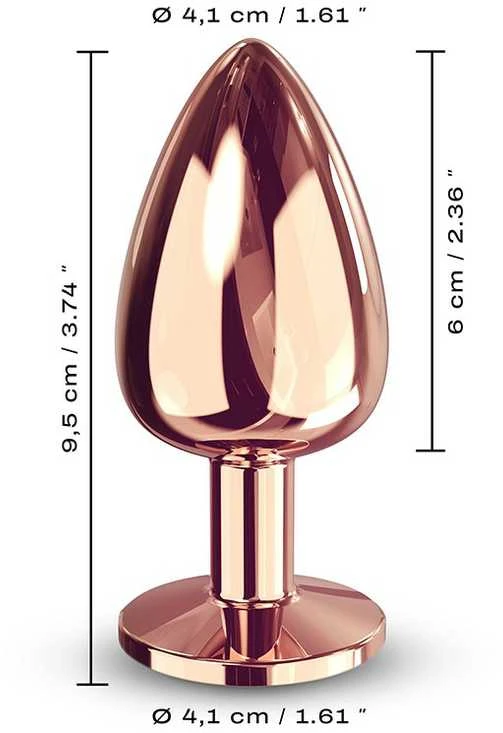 Marc Dorcel Dekoratyvinis analinis kištukas metalinis Dorcel deimantinis kištukas 9cm